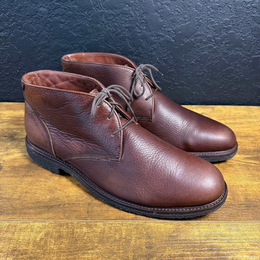 Johnston‎ & Murphy Copeland 25-1573 Brown Pebble Leather Chukka Boot Mens 12M